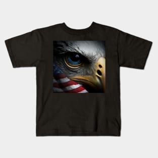 USA, Bald Eagle, America, American Flag, Kids T-Shirt